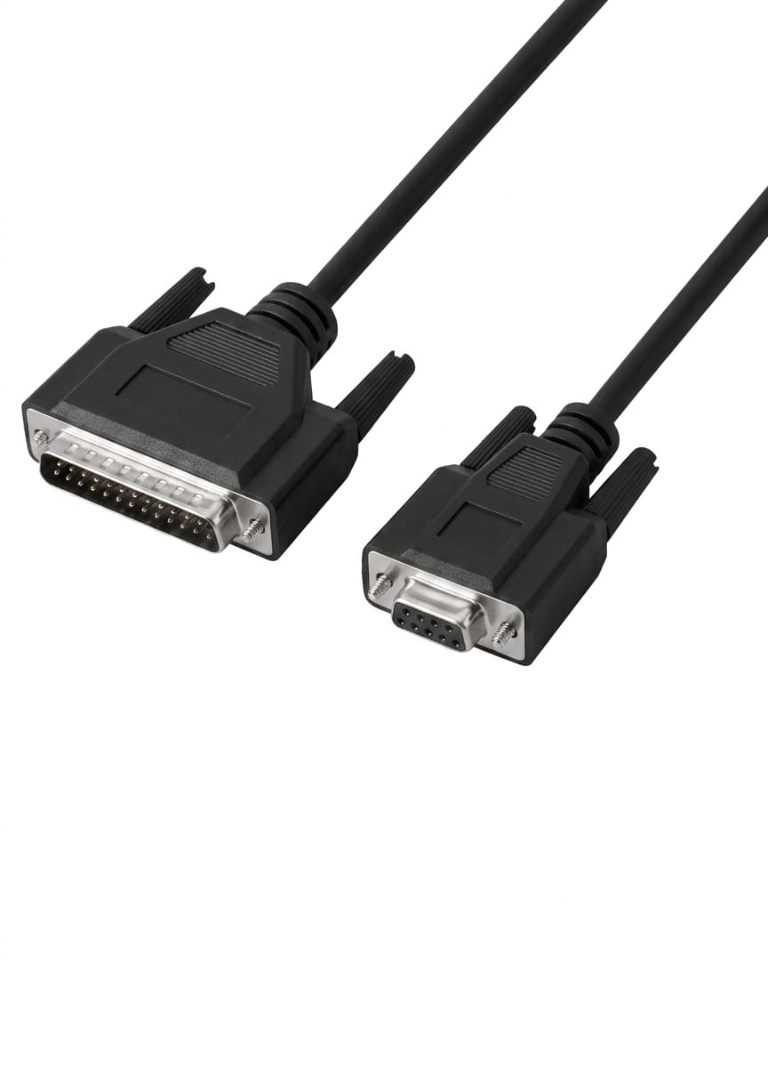 Cable Null Modem 9 Hembra / 25 Macho de 1.8 M - Imagen 2