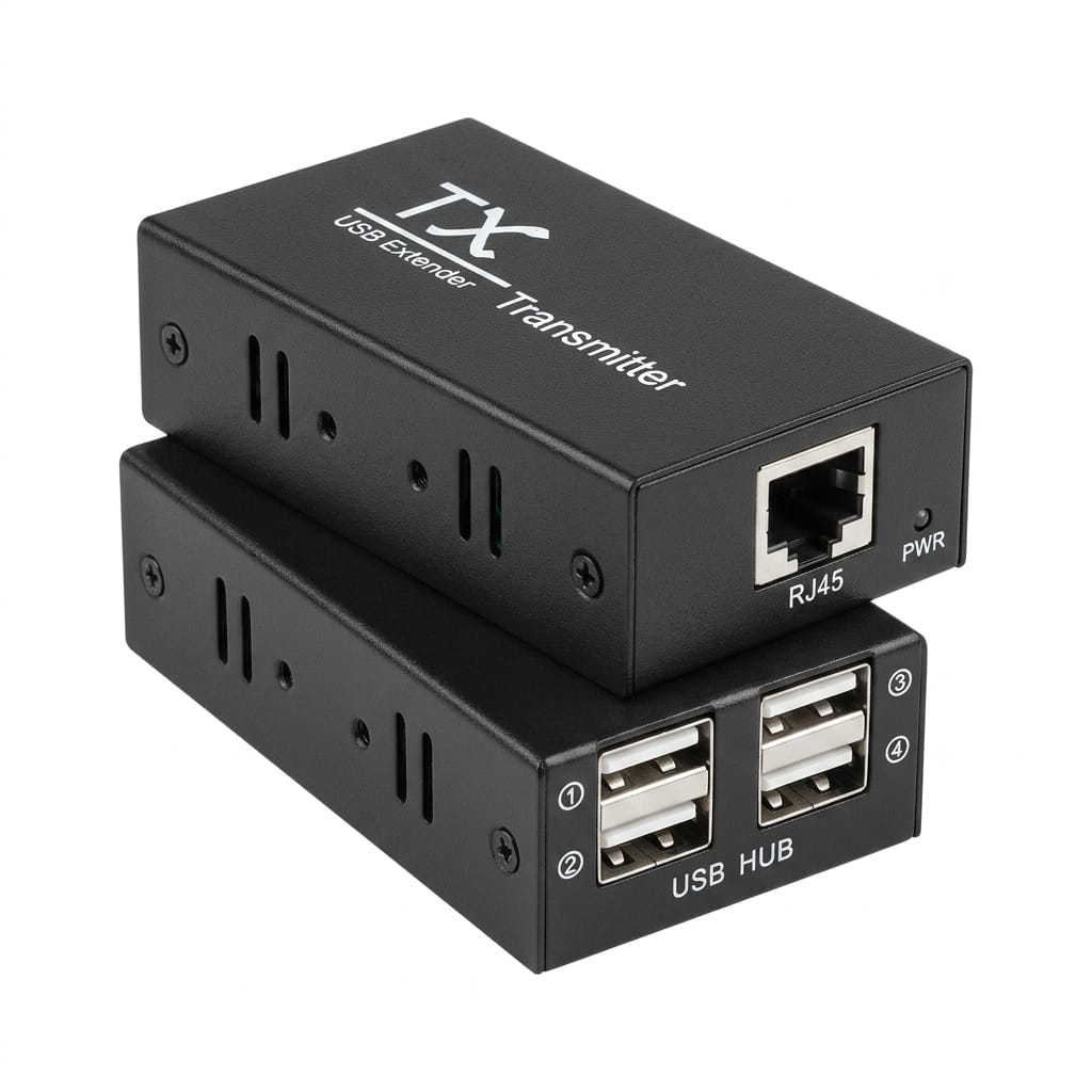 Extender USB 2.0 4-Puertos CAT5E/CAT6 50M Activo