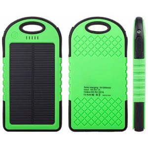 Bateria externa portátil con cargador solar de 5000 mAh