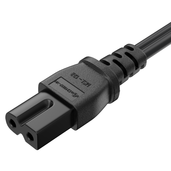 Cable De Poder 1.8M(IEC320 C7 a Nema 1-15P)18AWG - Imagen 4