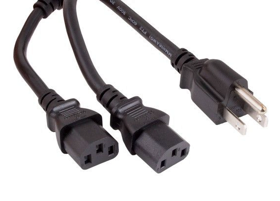 Cable De Poder En Y (Nema 5-15P a IEC 320 C 13 X 2) 16AWG - Imagen 4