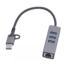 Adaptador USB-C/USB-A 3 PUERTOS USB