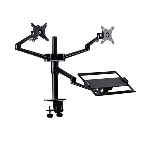 Soporte dos monitores y portátil
