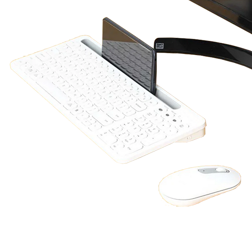 Combo teclado mouse inalámbricos color blanco