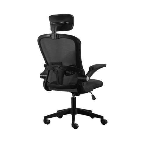 Silla Ergonómica Con Apoyo Lumbar Blanca y Negra