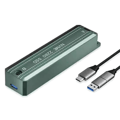 Caja externa USB-C/ DUAL M.2 PCIe(NVMe)