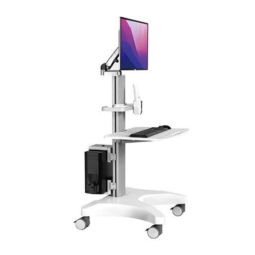 Carro médico con soporte para monitor y escaner oral
