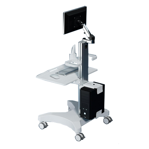 Carro médico con soporte para monitor y escaner oral