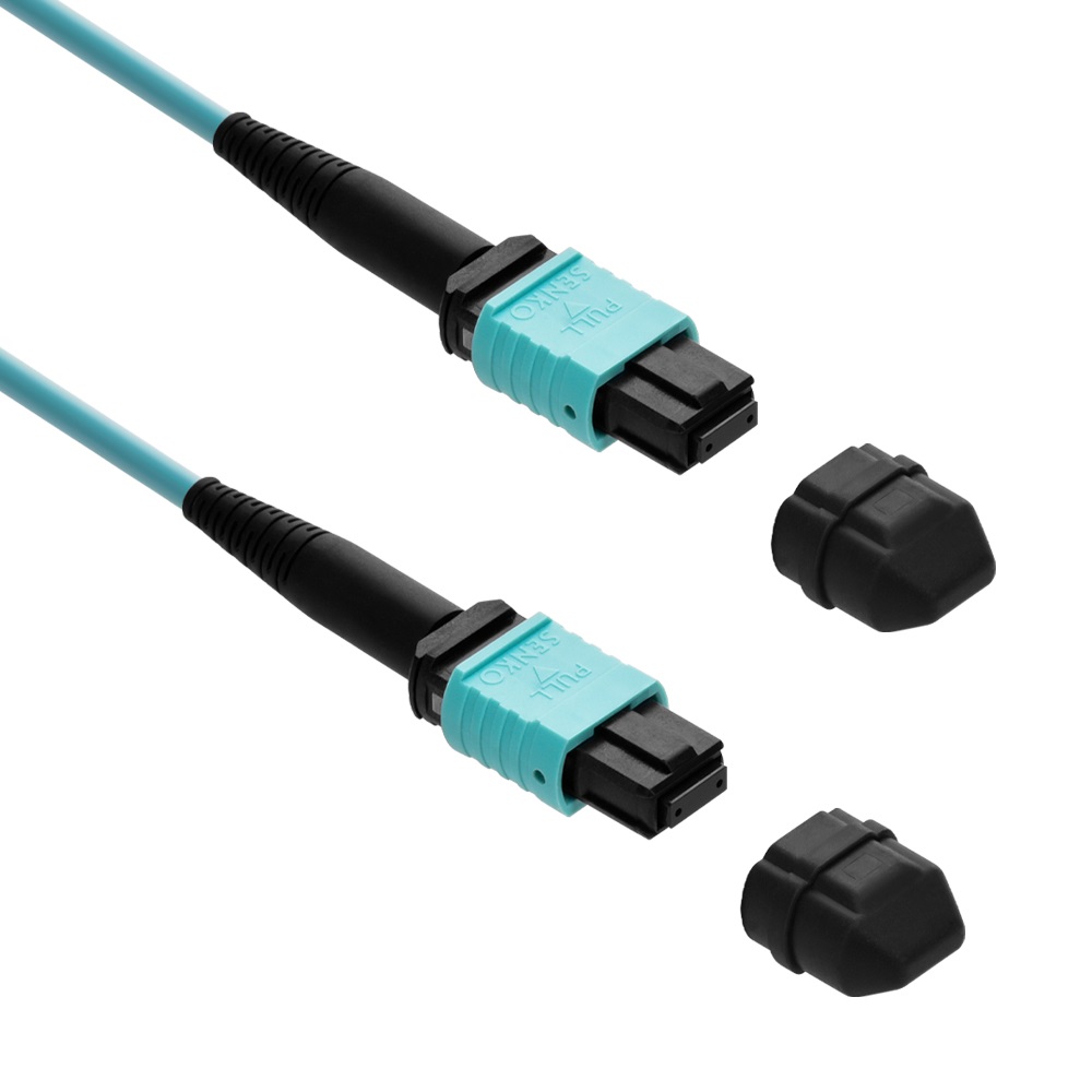 Cable multimodo MPO OM3, 12 fibras, hembra a hembra, tipo B 3 M - Imagen 2
